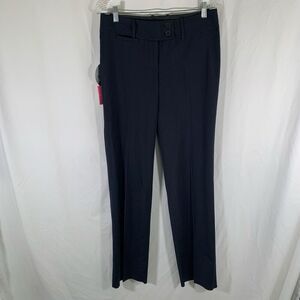 New Brook Taverner Miranda Trouser Women's 10W Navy Blue Wool Blend Mid Rise